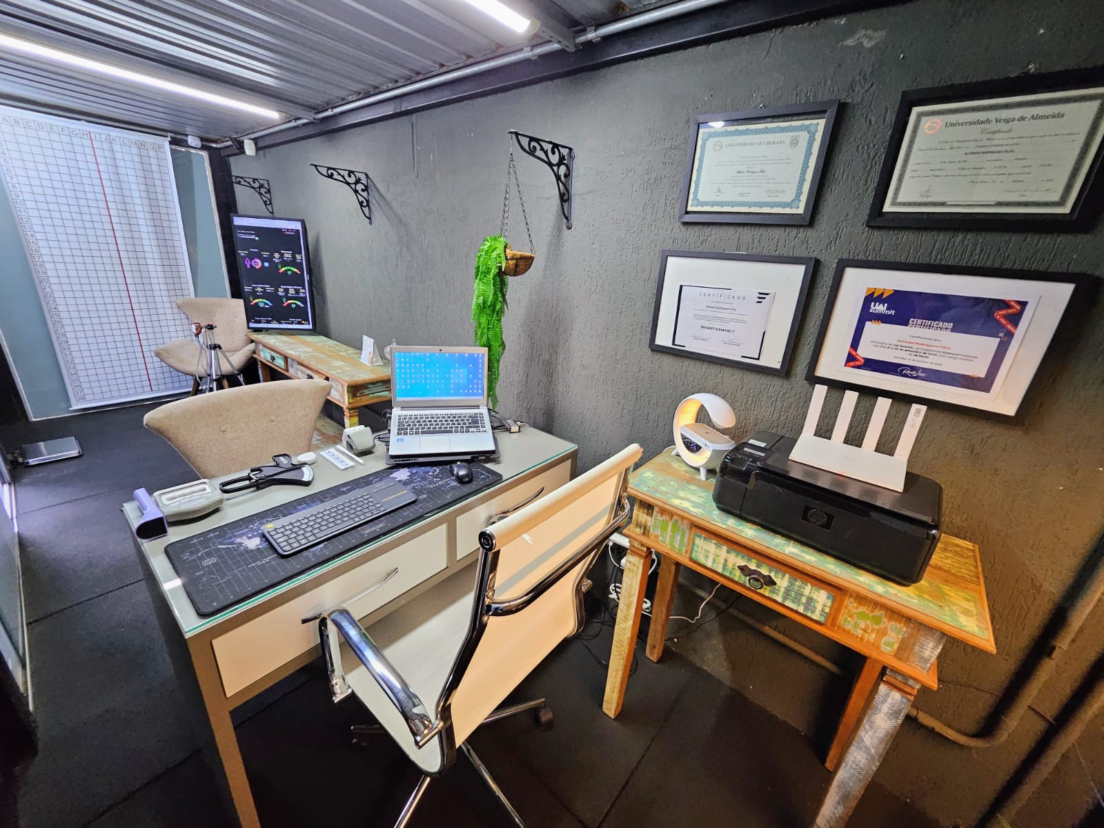 Sala de avaliação física do Studio Pró Corpo em Uberaba